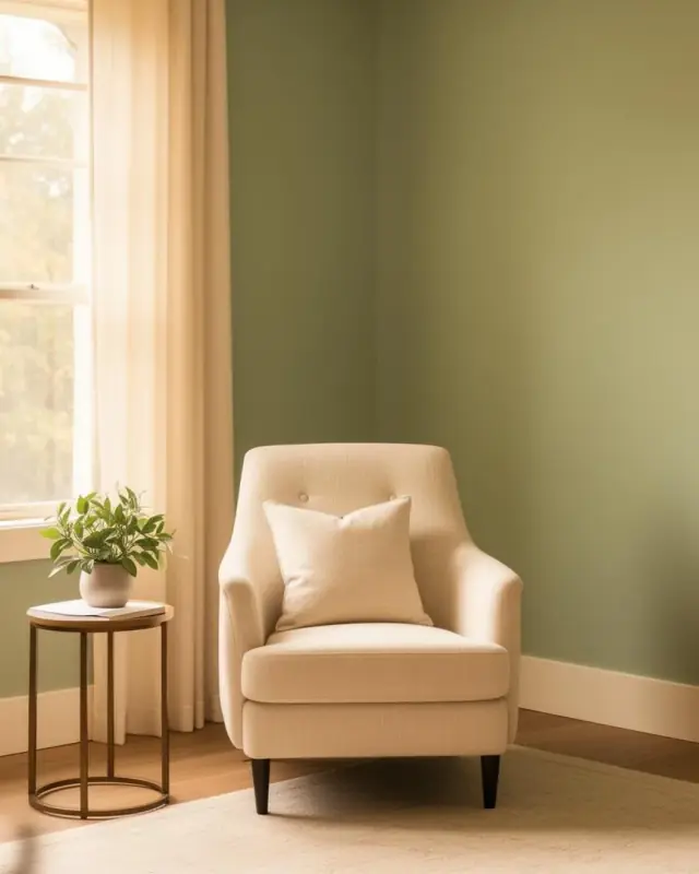 A softly lit therapy room with a comfortable armchair in McLean, Virginia